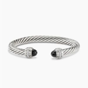 COPY-COPY- David Yurman Classic Cable Bracelet
Sterl Silver Black Onyx & Diamond